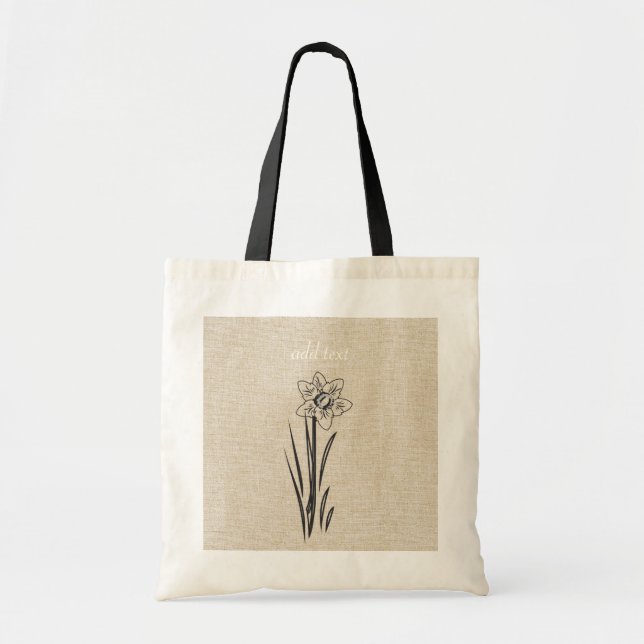 Birth Flower Daffodil March Tote Bag (Front)