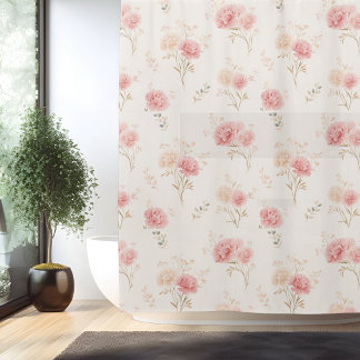Birth Flower Jan Carnation Shower Curtain