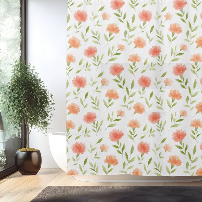 Birth Flower Jan Carnation Shower Curtain (Creator Uploaded)