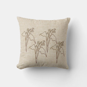 Birth Flower May Lily Of the Valley   Cushion