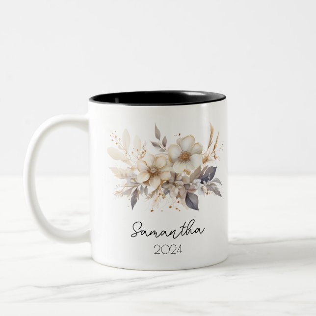 Birth Flower Mug Cup (Left)
