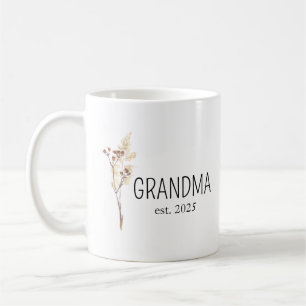 Birth Flower Mug,Personalised Pottery Mug Family G