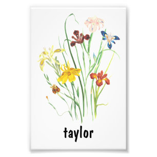 Birth Flower - Personalised Birth Flower Photo Print