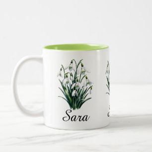 Birth flower personalised mug