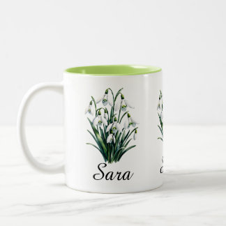 Birth flower personalised mug