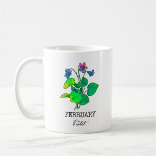Birth Month February Violet Coffee Mug
