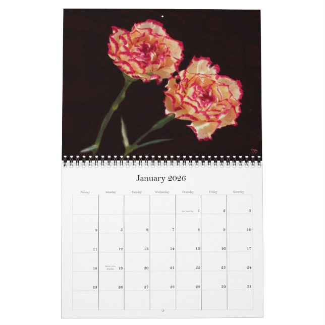 Birth-Month Floral Calendar (Jan 2026)