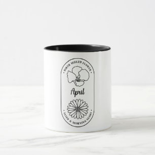 Birth Month Flower April Aster Morning Glory Mug