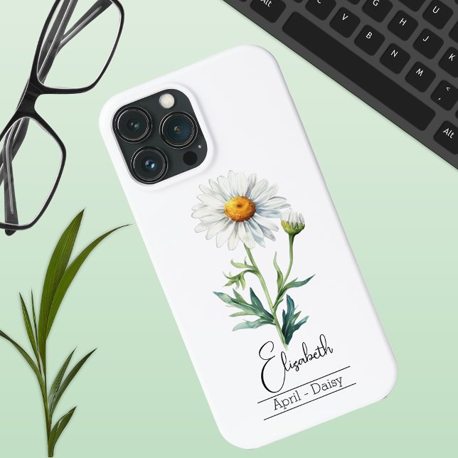 Birth Month Flower April Daisy Case-Mate iPhone Case (Creator Uploaded)