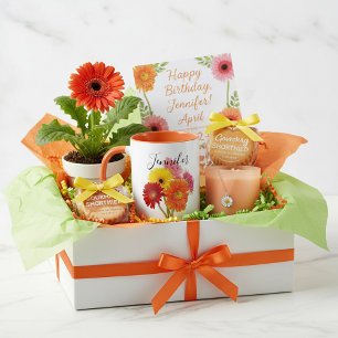 Birth month flower-April personalised mug