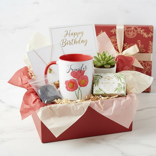 Birth month flower-August  personalised mug (Creator Uploaded)