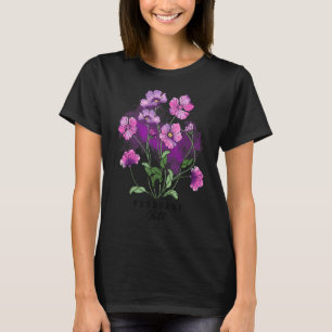 Birth Month Flower Born In February Violet Flowers T-Shirt