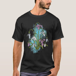 Birth Month Flower Born In January Snowdrop Flower T-Shirt