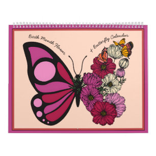 Birth Month Flower & Butterfly  Calendar