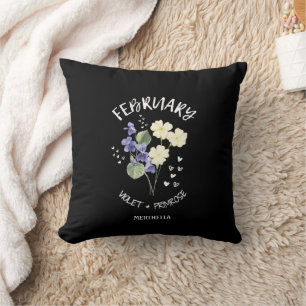 Birth Month Flower FEBRUARY Christian Cushion