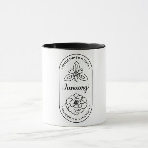 Birth Month Flower January Carnation Mug