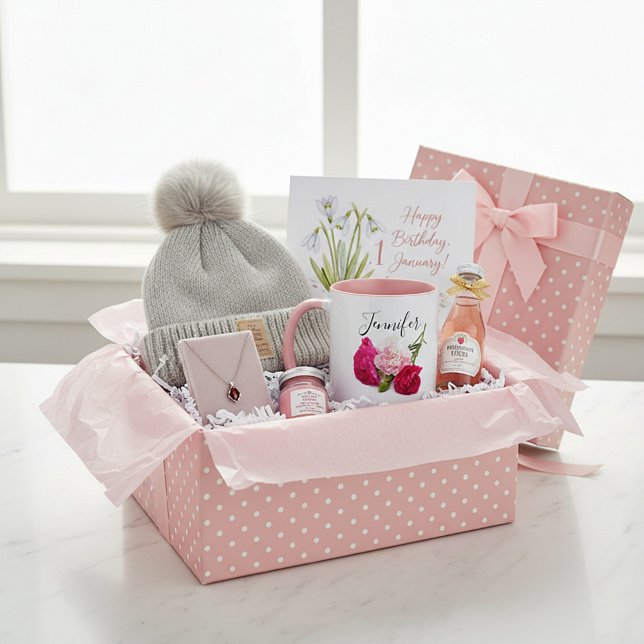 Birth month flower -January personalised Mug (Creator Uploaded)