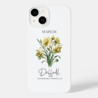 Birth Month Flower March daffodil Case-Mate iPhone 14 Case