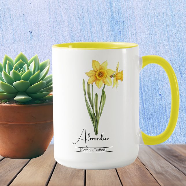 Birth Month Flower March Daffodil Mug (Creator Uploaded)