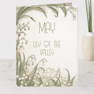 Birth Month Flower May Lily Birthday Card