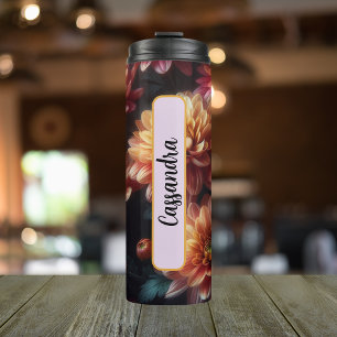 Birth Month Flower November Personalised 16 oz Thermal Tumbler