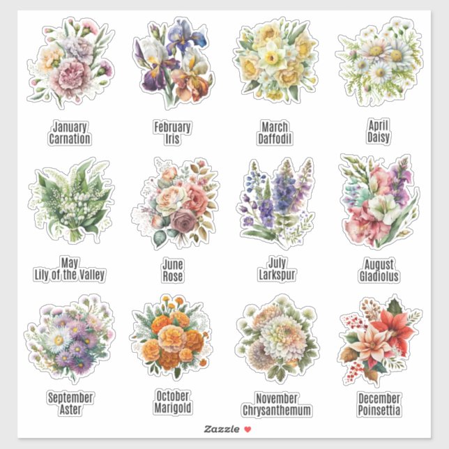 Birth Month Flowers (Sheet)