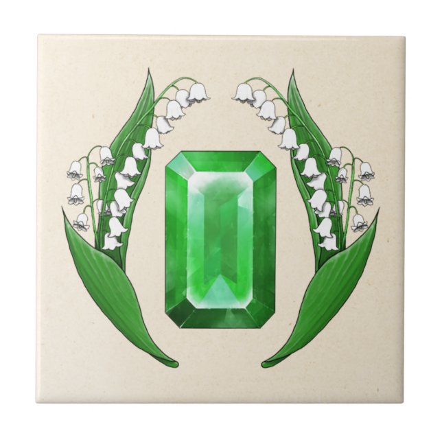 Birth Month May Ceramic Tile (Front)