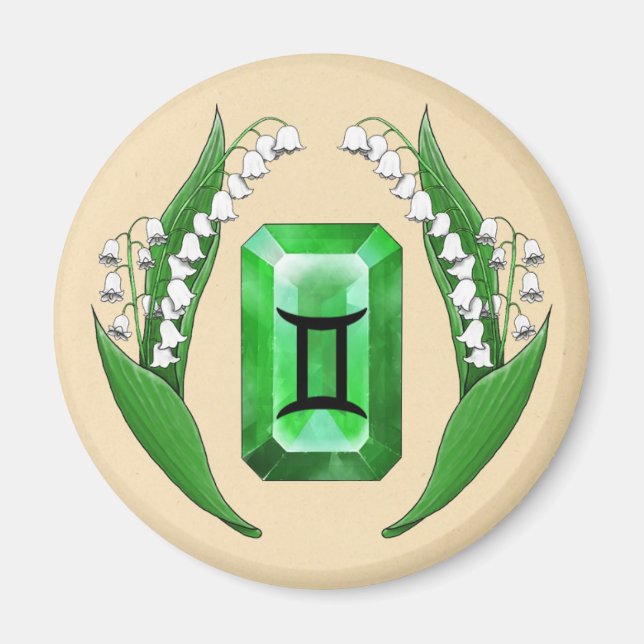 Birth Month May Gemini Magnet (Front)