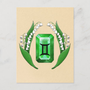 Birth Month May Gemini Postcard