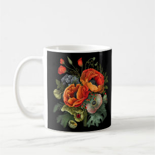 Birth Month Poppies Poppy Bouquet Flowers Lovers  Coffee Mug
