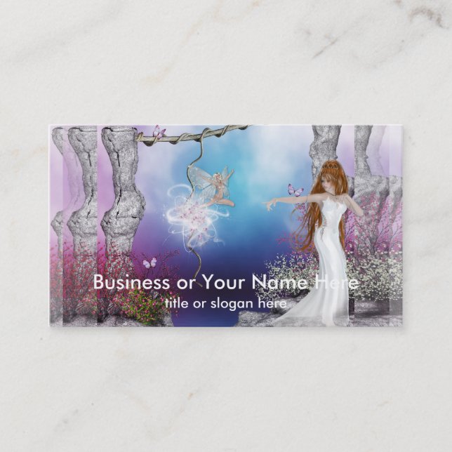 Birth of a Fairy Fantasy Elf Business Cards (Front)