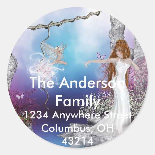 Birth of a Fairy Fantasy Return Address Labels (Front)