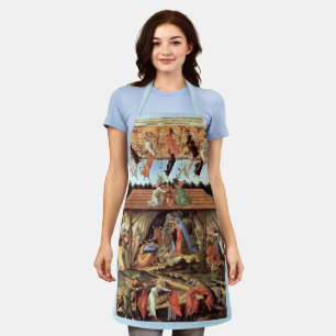 Birth of Christ, Mystical Nativity by Botticelli Apron