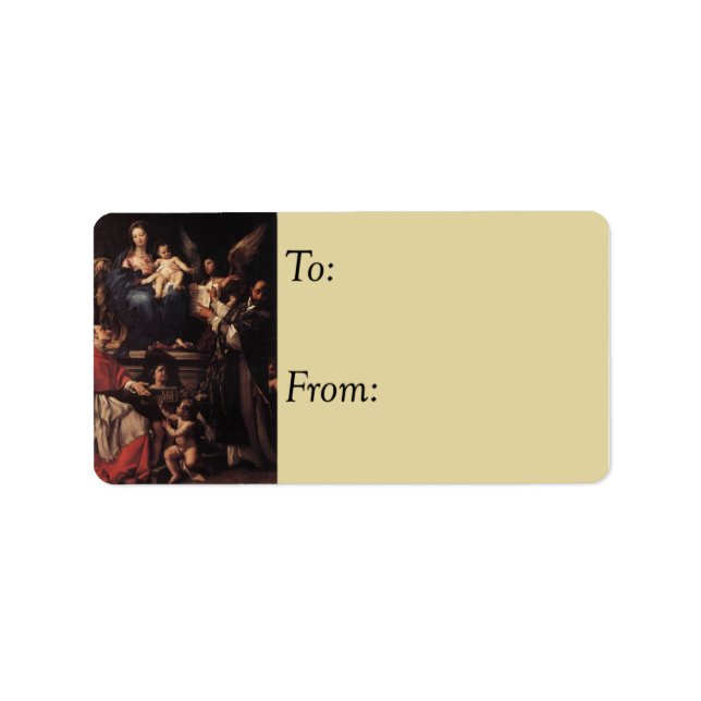 Birth of Christ Vintage Gift Tag (Front)