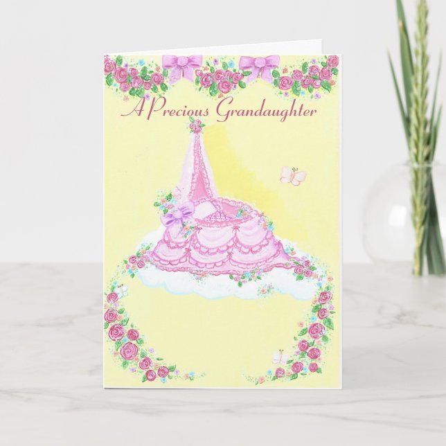 Birth OF Granddaughter Folded Greeting Card (Front)