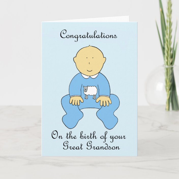 Birth of Great Grandson Congratulations Card | Zazzle.com.au