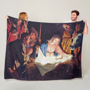 BIRTH of JESUS Fleece Blanket