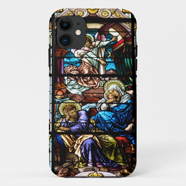 Birth of Jesus Stained Glass Window Case-Mate iPhone Case (Back)
