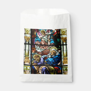 Birth of Jesus Stained Glass Window Favour Bag