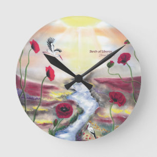 Birth of Liberty Round Clock