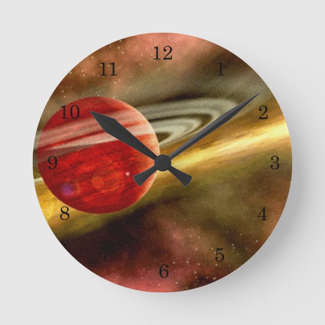 Birth of Saturn Round Clock (Front)