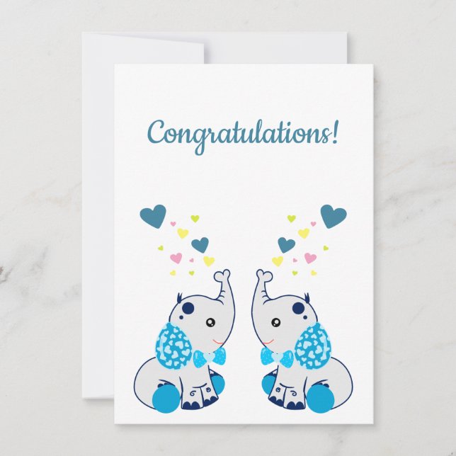 Birth of Twins, congratulations (Front)