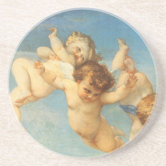 Birth of Venus, Angels detail by Alexandre Cabanel Coaster (Front)