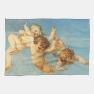 Birth of Venus, Angels detail by Alexandre Cabanel Tea Towel