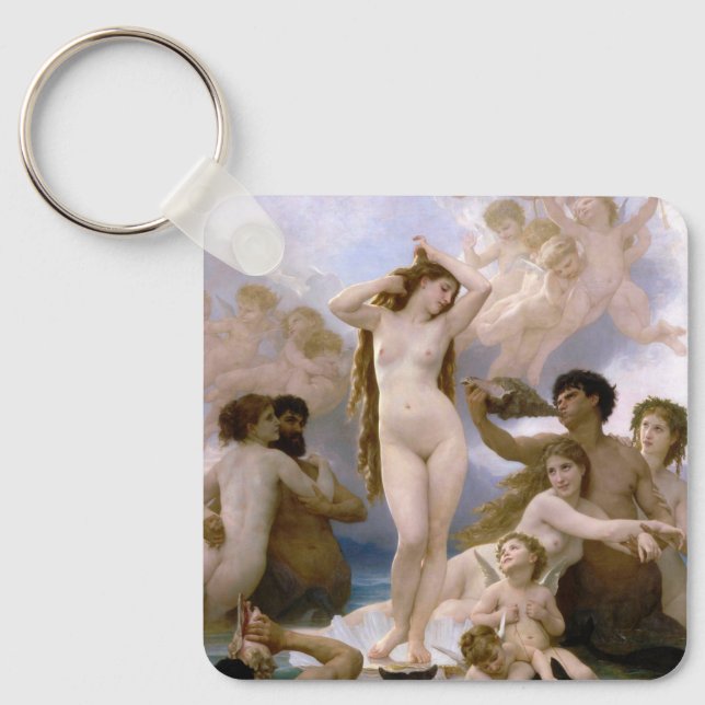 Birth of Venus by William-Adolphe Bouguereau Key Ring (Front)