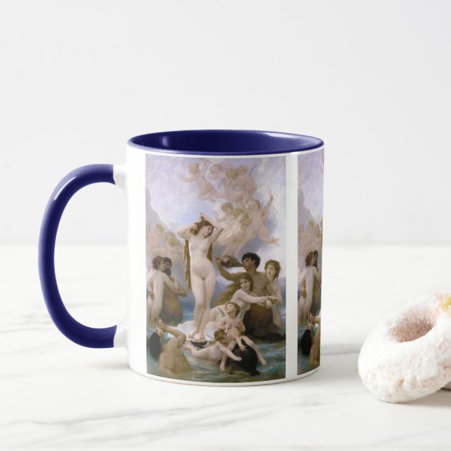 Birth of Venus by William-Adolphe Bouguereau Mug (With Donut)