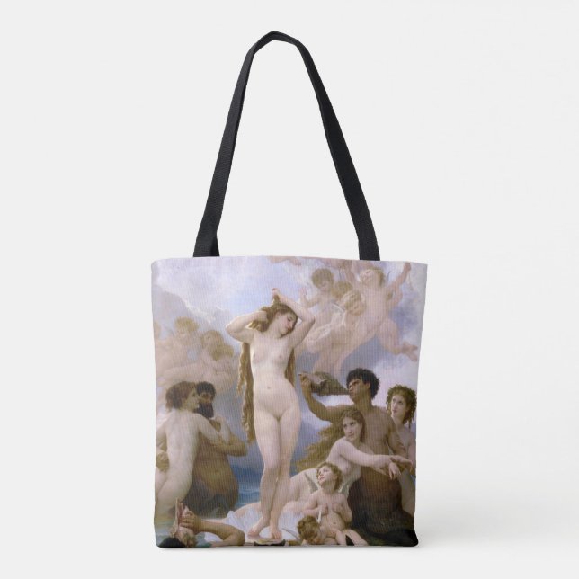 Birth of Venus by William-Adolphe Bouguereau Tote Bag (Back)