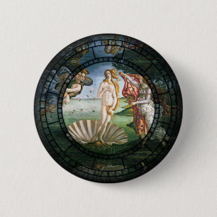 Birth of Venus Motif 6 Cm Round Badge