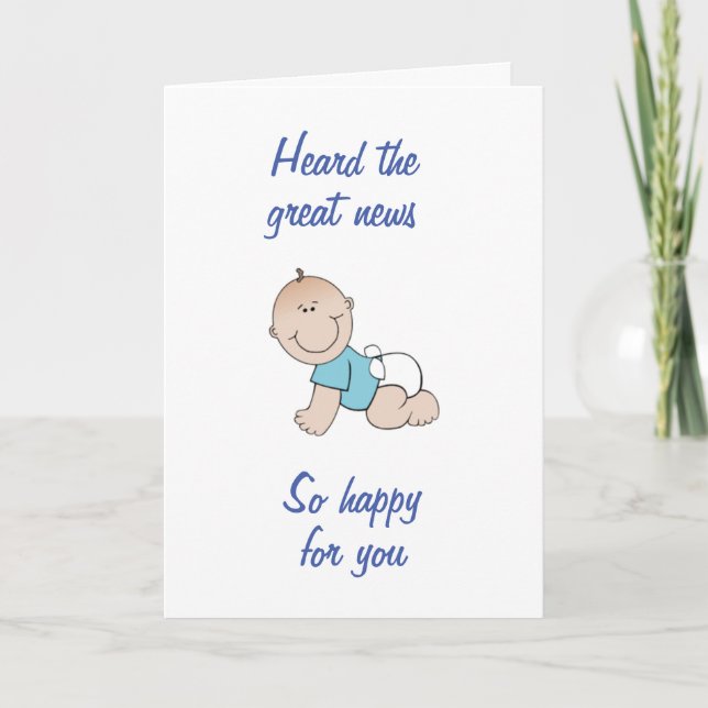 BIRTH OF YOUR ***BABY BOY*** CONGRATULATIONS CARD (Front)
