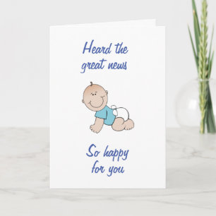 BIRTH OF YOUR ***BABY BOY*** CONGRATULATIONS CARD